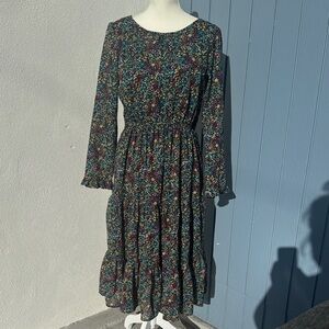 Chic Multicolor Long Sleeve Dress